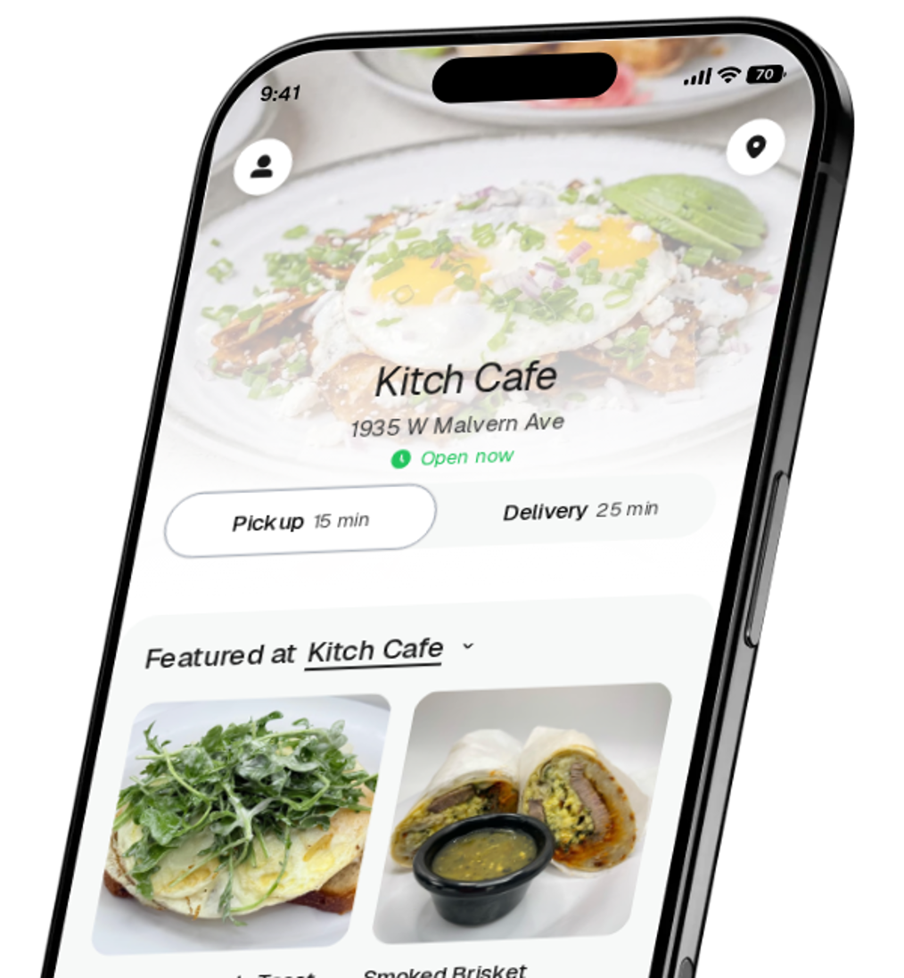 Kitch Cafe app preview