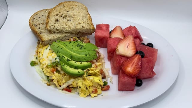 Three-Meat Omelette.