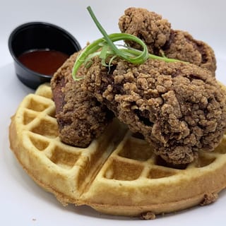 Korean Fried Chcken and Waffle
