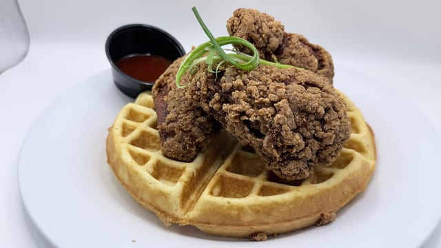Korean Fried Chicken & Waffle.